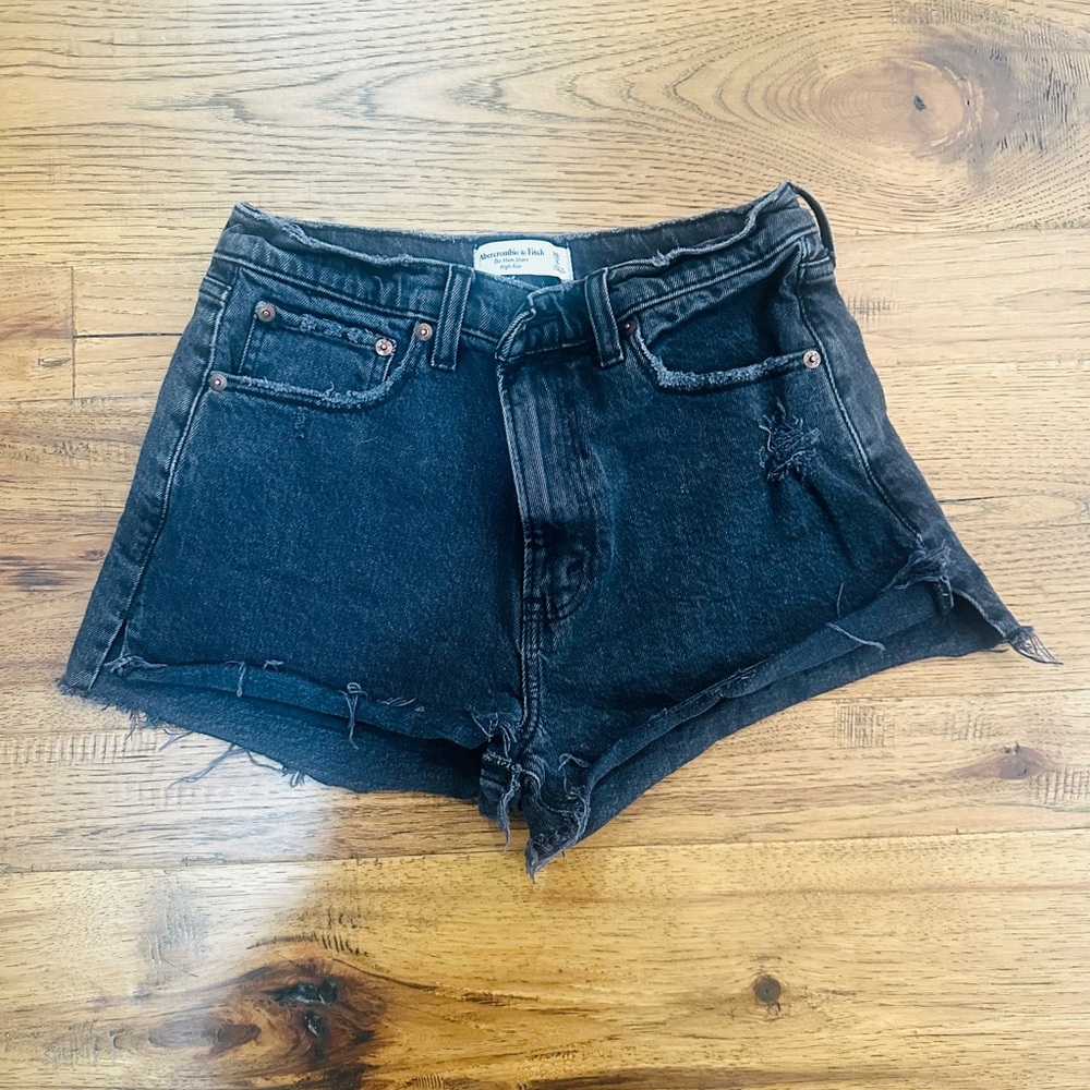 Abercrombie Black Denim Shorts